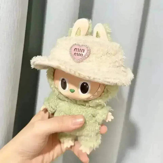 Premium Doll Sweater Outfit Pink White Striped 17cm Labubu - ToylandEU