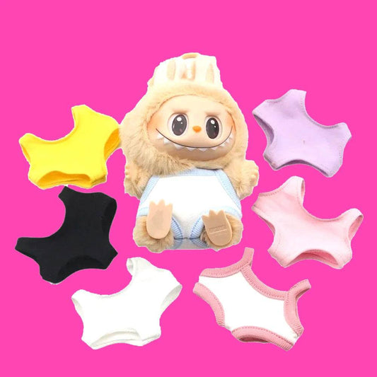 Premium Doll Swimsuit Solid One Piece For 15-17cm Labubu - ToylandEU