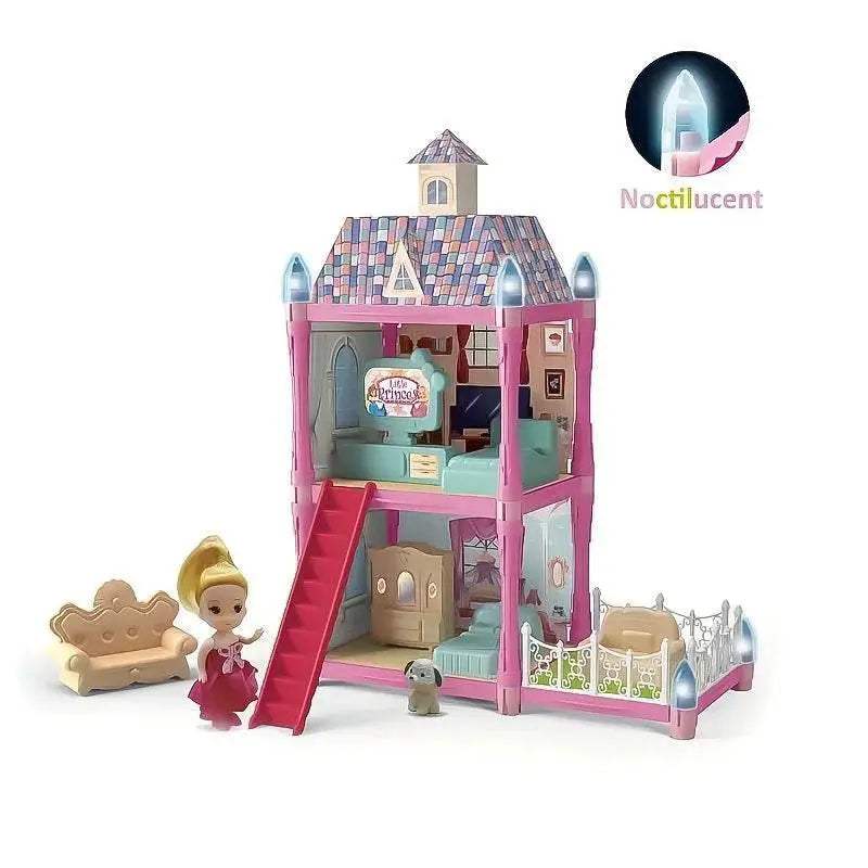 Deluxe Dollhouse Villa 3 Level Furniture Set Toyland EU - ToylandEU™
