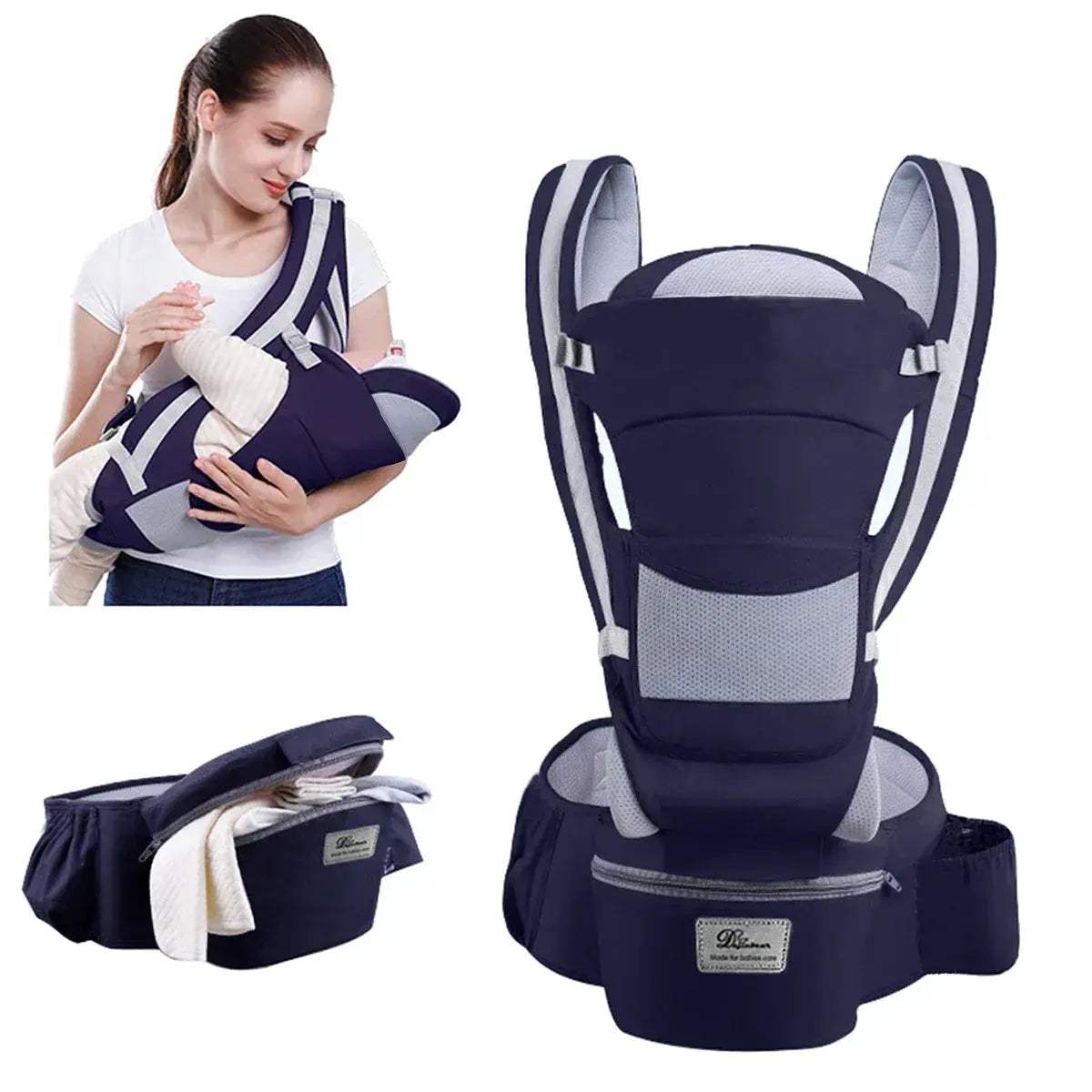 Premium Ergonomic Baby Carrier Backpack With Front Facing Kangaroo Seat For Newborns And Infants For Travel - ToylandEU