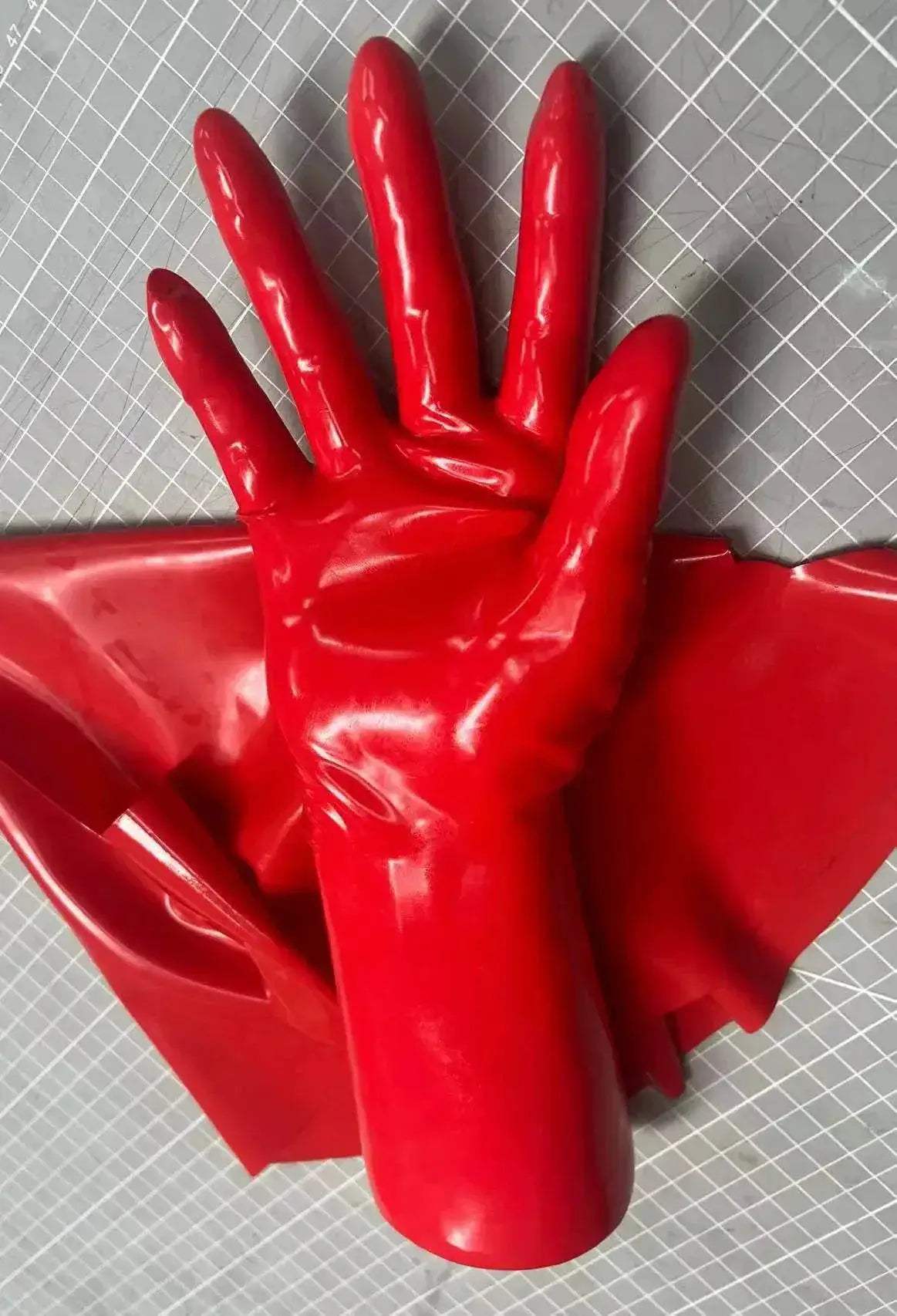 Premium Latex Gloves Red Catsuit 2In1 Toyland EU - ToylandEU™