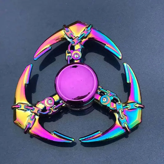 Premium Fidget Spinner Rainbow Color Metal Fingertip Gyro Toy For Focus And Stress Relief - ToylandEU