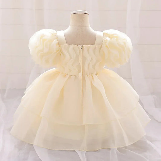 Premium Fluffy Tulle Dress For Baby Girls 1st Birthday Baptism And Weddings - ToylandEU