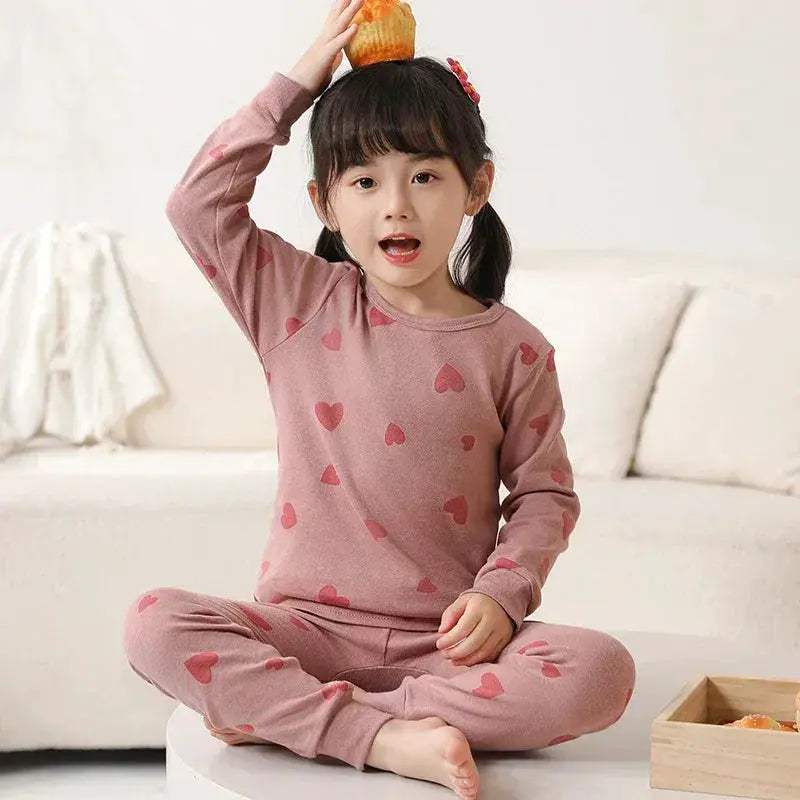 Premium Girls Pajama Set With Cotton 100 And Pink Cat Print Long Sleeve Ages 7 To 14 - ToylandEU