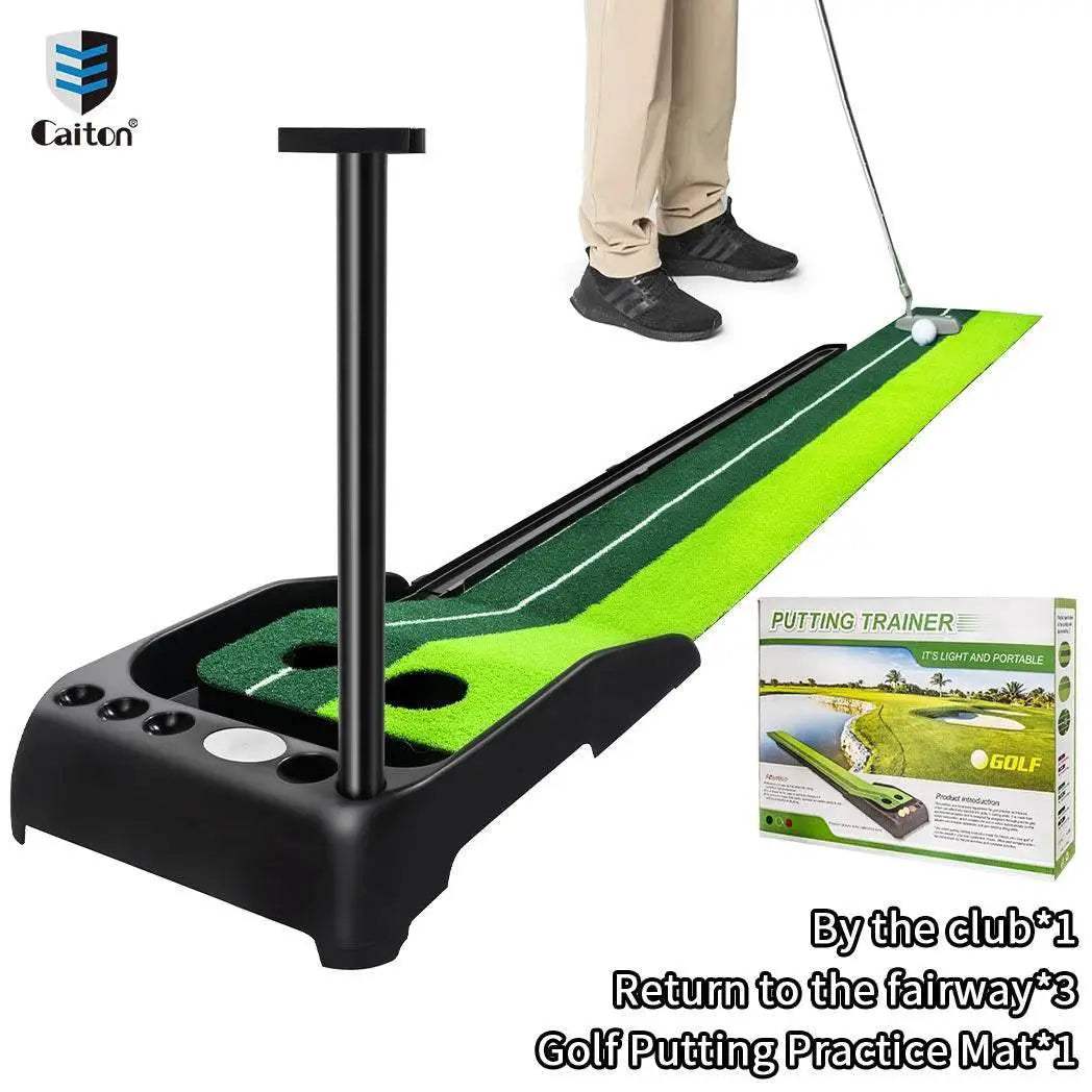 Premium Golf Putting Mat with Ball Return System for Home Office and Backyard Practice - ToylandEU