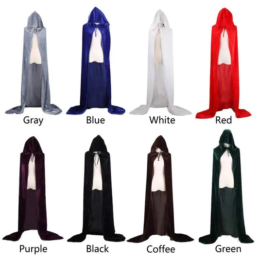 Premium Grim Reaper Cloak Velvet Long Hooded Unisex Cosplay - ToylandEU