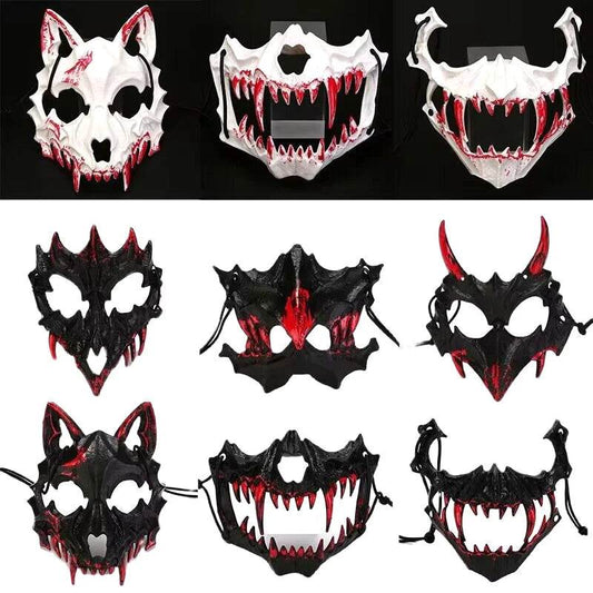 Premium Halloween Mask Half Face Dragon God Cosplay - ToylandEU