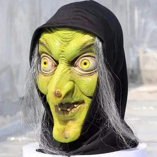 Premium Halloween Mask Old Witch Long Nose Latex For Adults - ToylandEU