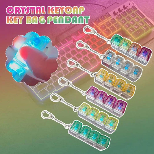 Premium Keyboard Fidget Toy LED Crystal Keycap Stress Relief - ToylandEU