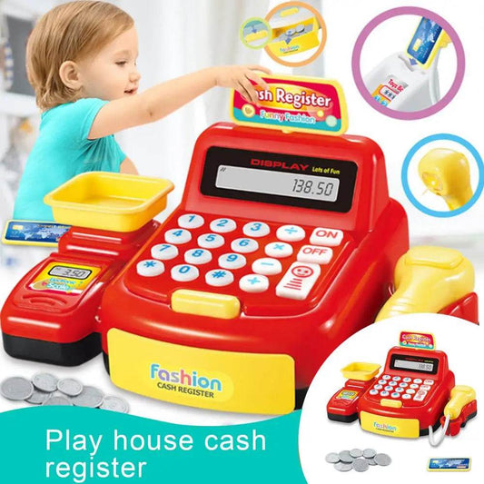 Premium Kids Cash Register Toy With Lighting And Sound Effects For Supermarket Pretend Play Birthday Gift - ToylandEU