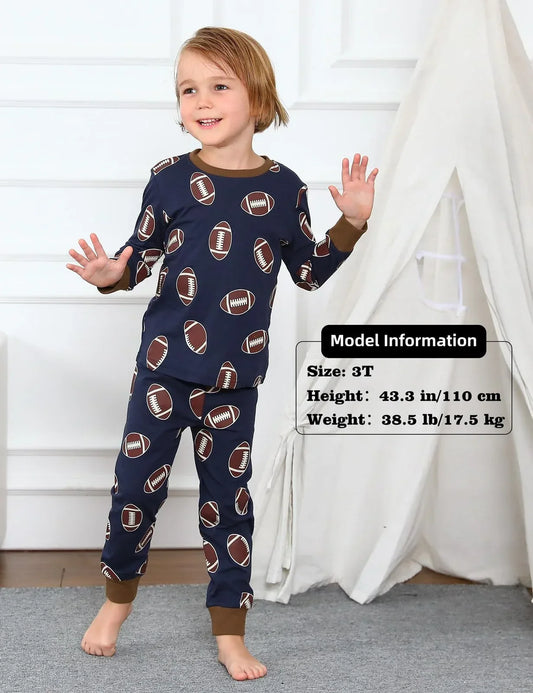 Premium Kids Football Pajama Set With Cotton Spandex For Ages 2 To 14 - ToylandEU