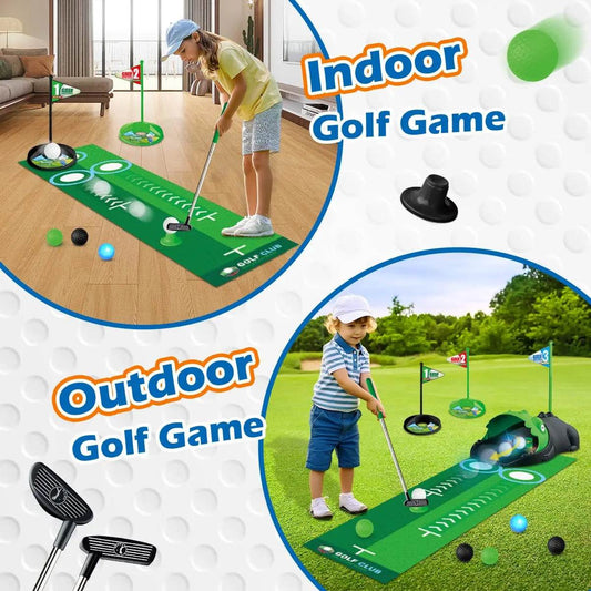 Premium Kids Golf Club Set LED Ball Returner For 3 Plus - ToylandEU