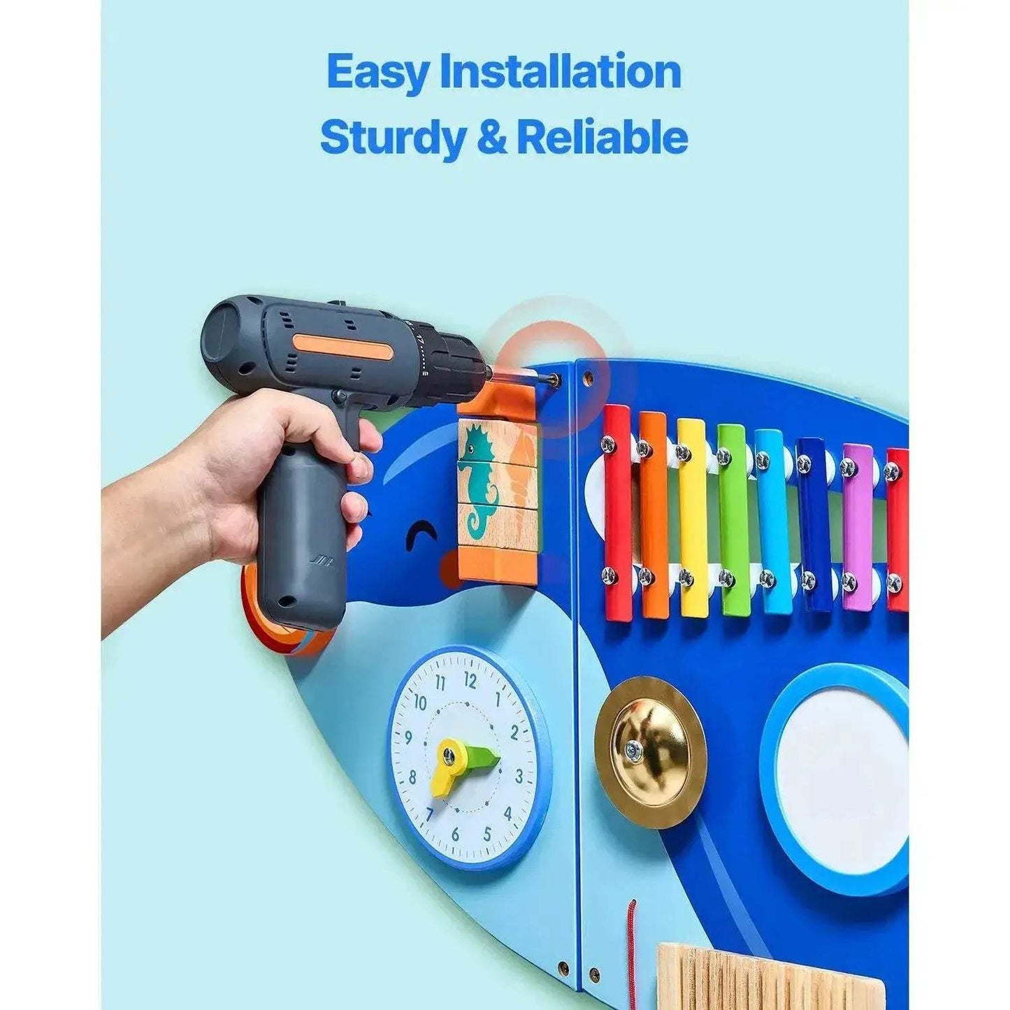 Premium Busy Board Wall Panel 12 Activities Toyland EU - ToylandEU™