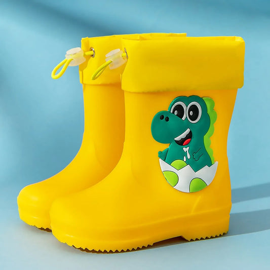 Premium Kids Waterproof Rain Boots With Cartoon Dinosaur Design For Toddlers - ToylandEU