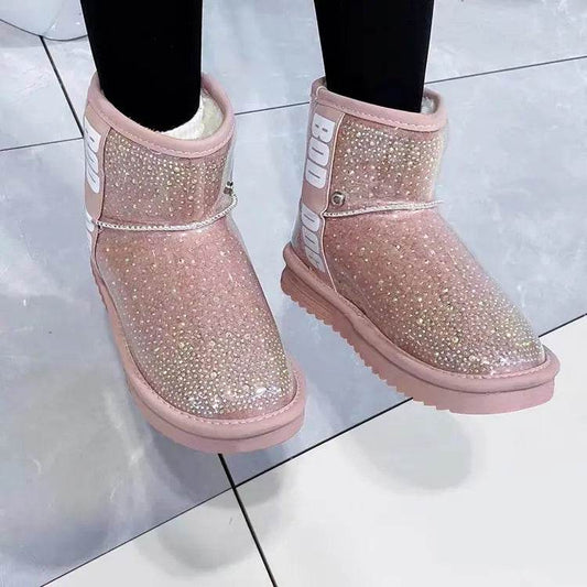 Premium Kids Winter Boots Waterproof Crystal Decor Girls - ToylandEU
