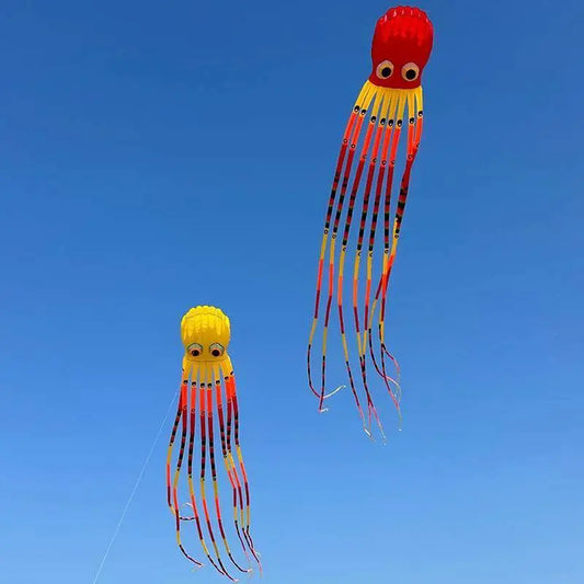 Premium Kite 3D Octopus Design 8 Tubes Colorful Tail Beach - ToylandEU
