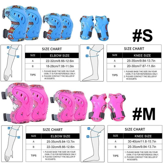 Premium Knee And Elbow Pads Protective Gear 6Pcs For Kids - ToylandEU