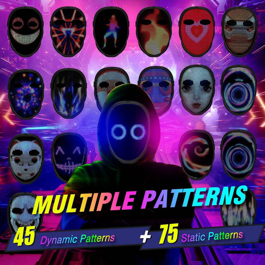 Premium LED Light Up Mask Gesture Sensing For Parties - ToylandEU