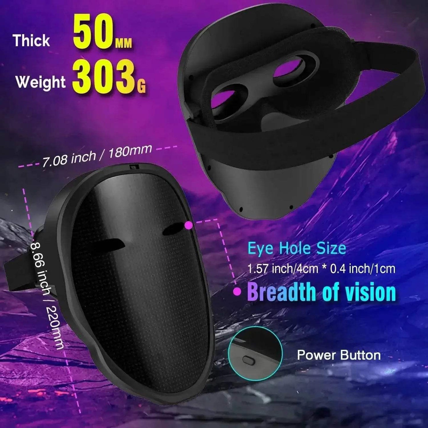Spectacular LED Light Up 2074 Mask Toyland EU - ToylandEU™