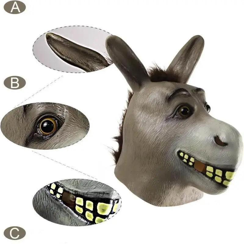 Premium Latex Donkey Mask Full Face Costume Toyland EU - ToylandEU™