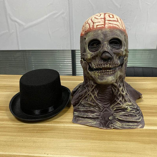 Premium Latex Skeleton Head Mask Brain Helmet For Adults - ToylandEU