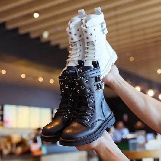 Premium Leather Kids Boots Anti Slip Plush Lining For Kids - ToylandEU