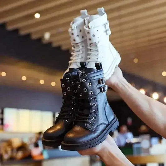 Premium Leather Kids Boots Anti Slip Plush Lining For Kids - ToylandEU