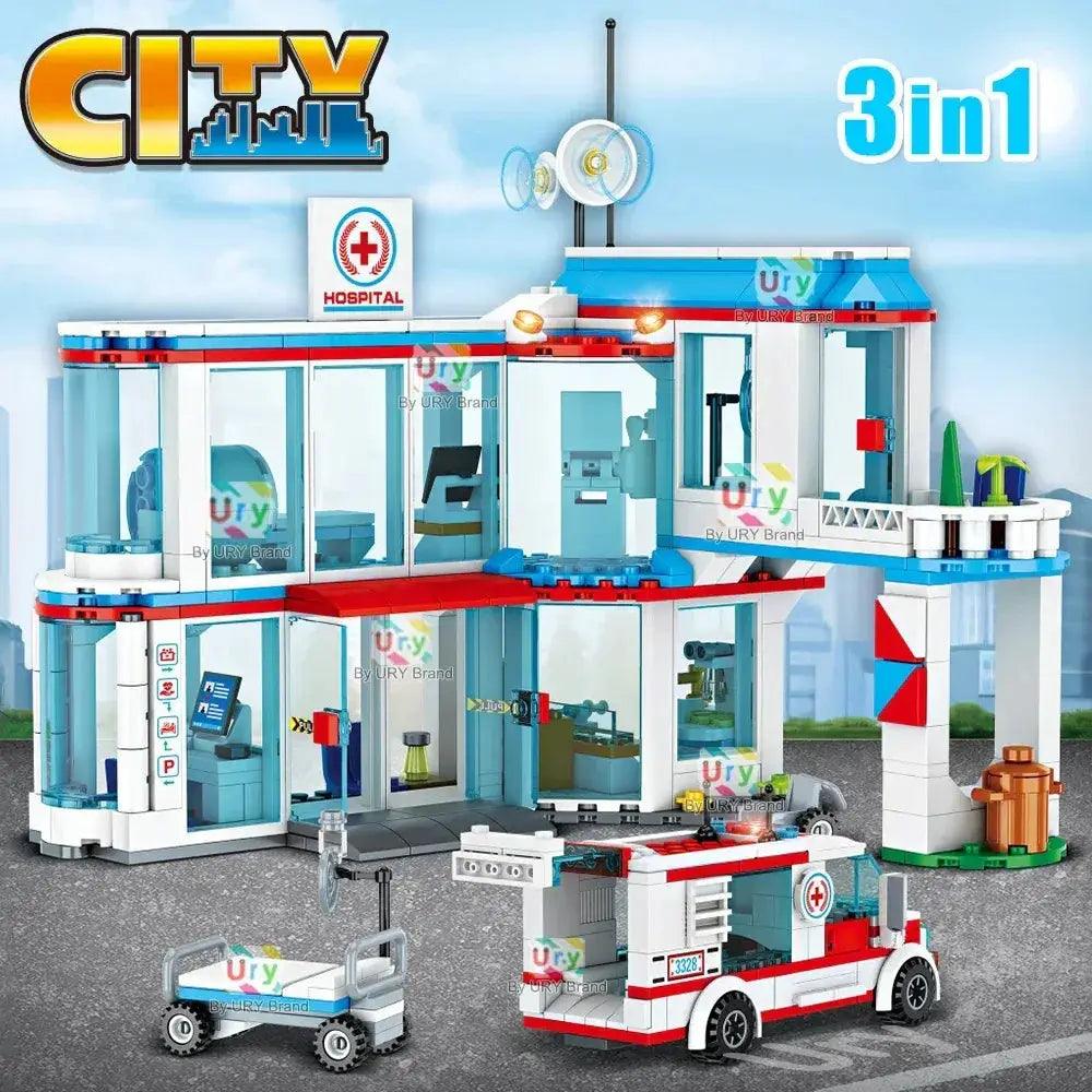 Premium Lego Compatible 3In1 Ambulance Set Toyland EU - ToylandEU™