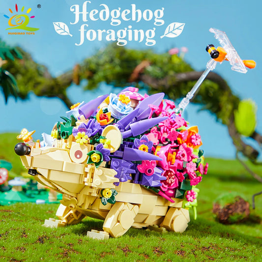 Premium Lego Compatible Building Block Set Flower Hedgehog MOC City Series For Adults And Kids Desk Decor - ToylandEU