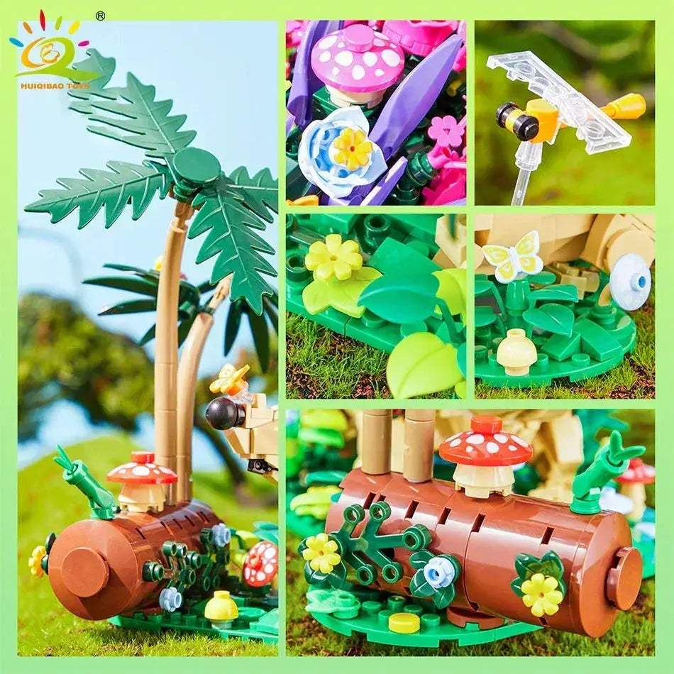 Premium Lego Compatible Building Block Set Flower Hedgehog MOC City Series For Adults And Kids Desk Decor - ToylandEU