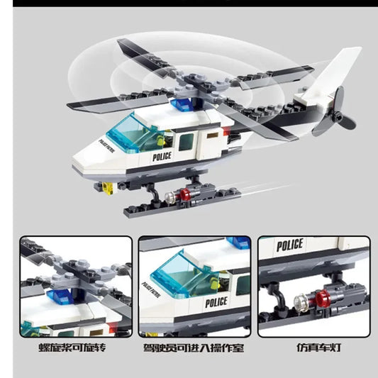 Premium Lego Compatible City Plane And Helicopter Building Block Kit Dual Vehicle For Ages 6 And Up - ToylandEU
