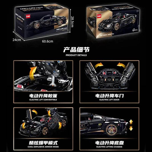 Premium MOC Sport Racing Car Model With Motor For Teens - ToylandEU