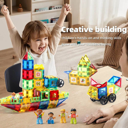 Premium Magnetic Building Blocks Set With Sheets For Kids - ToylandEU