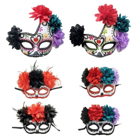 Premium Masks With Fire Devil Flowers For Masquerade Balls - ToylandEU
