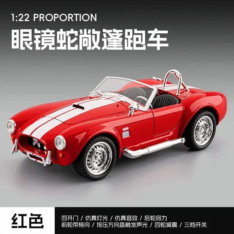 Premium Metal Diecast 1:22 Ford Shelby Cobra Desktop Display - ToylandEU