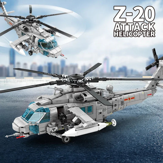 Premium Military Helicopter Building Blocks Kit With Realistic Detail STEM Toy For Kids And Adults - ToylandEU
