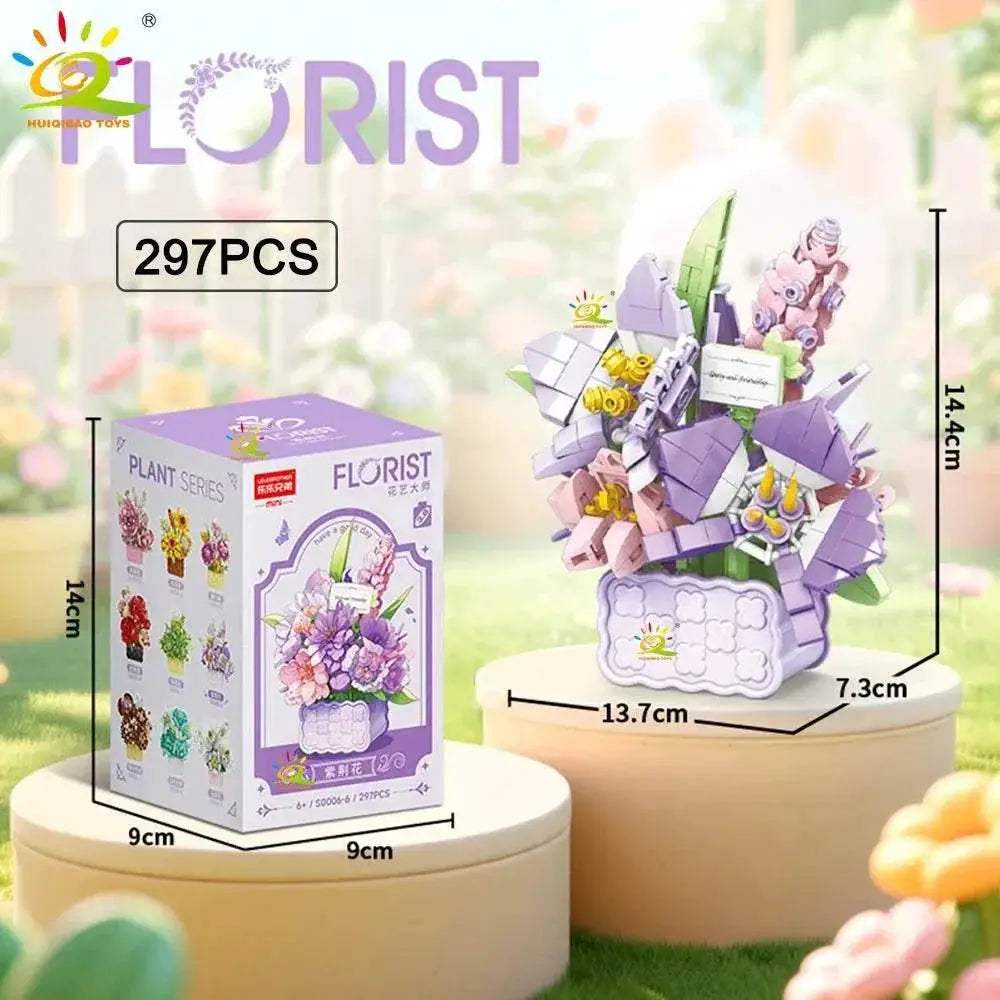 Premium Mini Building Block Set Vase Bouquet Toyland EU - ToylandEU™