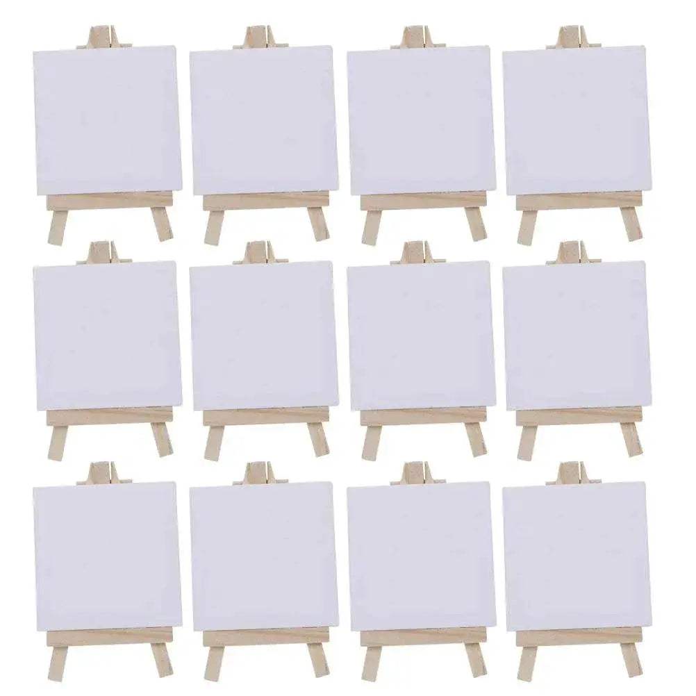Premium Mini Canvas Easel Set for Kids with Versatile Wooden Art Boards for Painting and DIY Creativity - ToylandEU