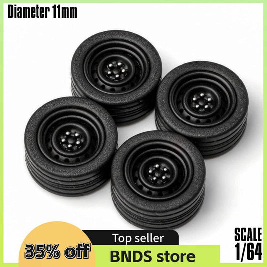 Premium Model Car Wheels With Rubber Type N For Scale Cars - ToylandEU