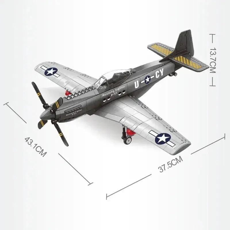 Premium P 51 Mustang Model Building Blocks Toyland EU - ToylandEU™