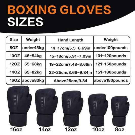 Premium PU Leather Boxing Gloves Breathable Unisex Training - ToylandEU