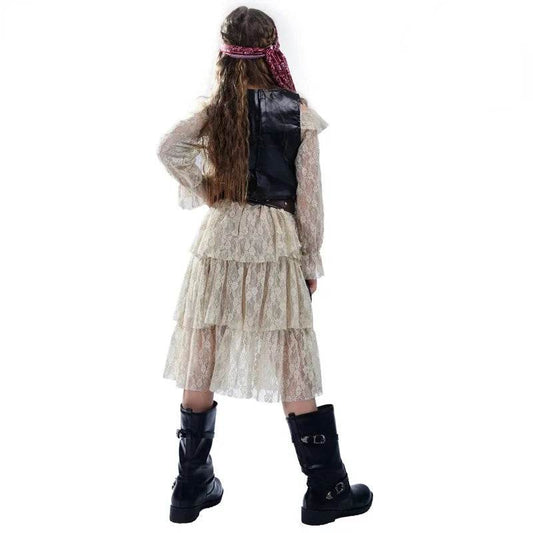 Premium Pirate Skirt Lace Detail For Girls Halloween Party - ToylandEU
