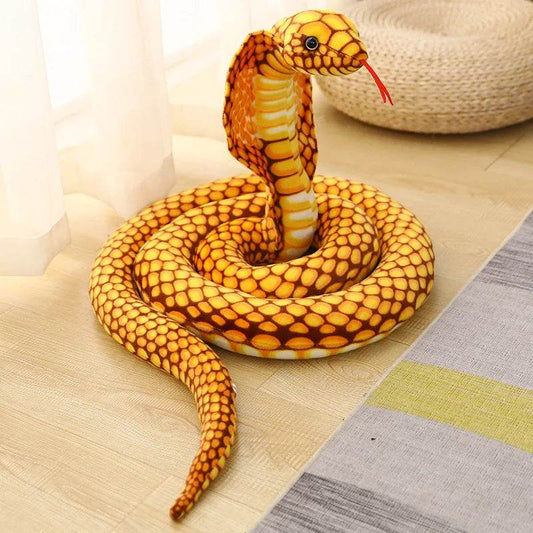 Premium Plush Snake Toy Realistic Cobra For Kids Decor - ToylandEU