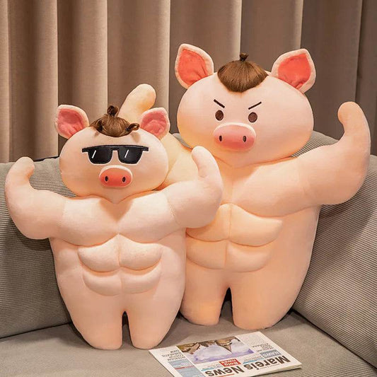 Premium Plush Toy Pig Muscle For Boys Birthday Gift - ToylandEU