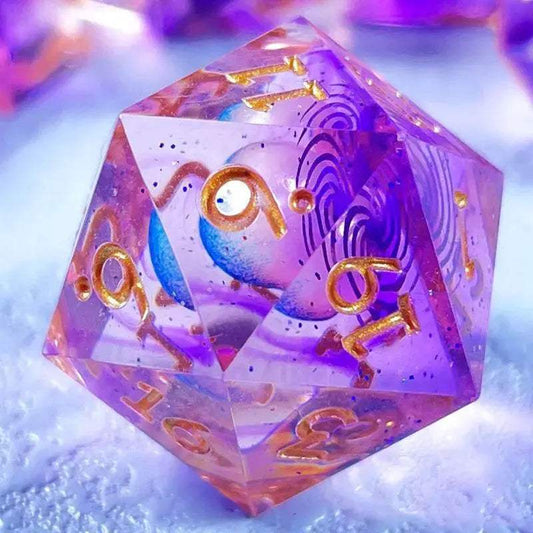 Premium Polyhedral Dice Set with Cosmic Eyes for RPG Fans - ToylandEU™