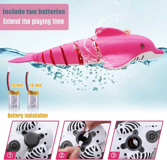 Premium RC Dolphin Toy 2 4G Realistic Swimming For Pool Bath - ToylandEU