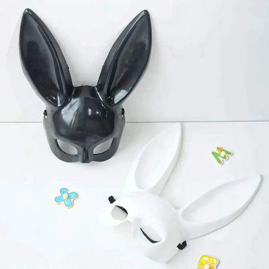 Premium Rabbit Mask Long Ears Matte Black Toyland EU - ToylandEU™