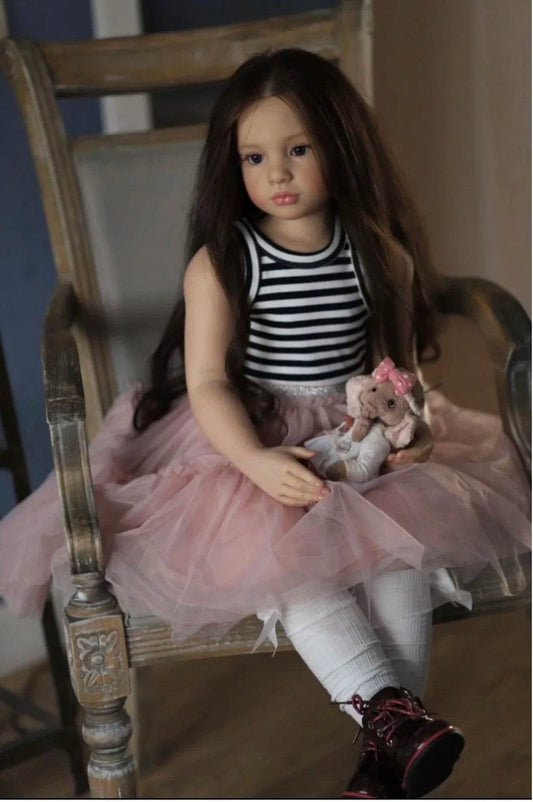 Premium Reborn Doll 42 Inch Long Black Hair For Collectors - ToylandEU