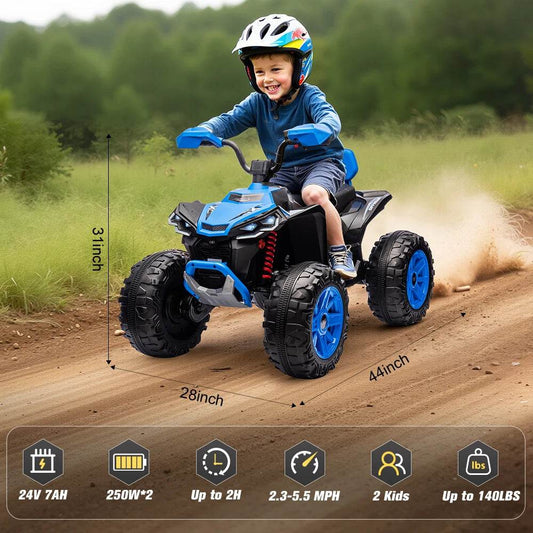 Premium Ride On Car 24V 4 Wheel ATV Suspension Toddlers - ToylandEU