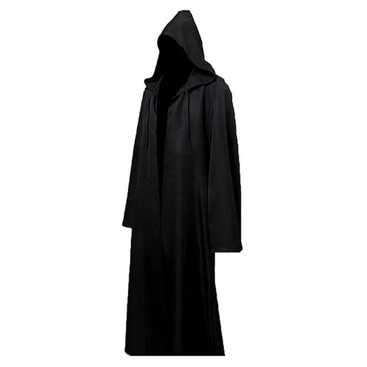 Premium Robe Costume Hooded Sorcerer Black Adults And Kids - ToylandEU